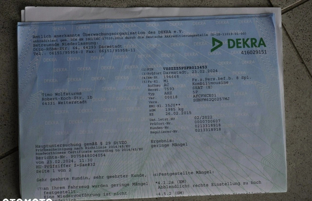 Seat Altea cena 33499 przebieg: 195450, rok produkcji 2015 z Jawor małe 379